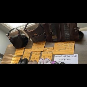 Nice purses, colors brown & black, contact 4 more